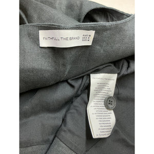 Faithfull The Brand 'Stanze' Black Linen Vest Size 6