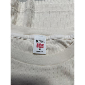 Re/Done '90S' Vintage White Cotton Baby Tee Size XL