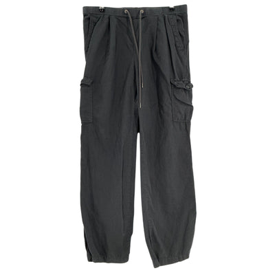 James Perse Relaxed Black Pleated Cargo Pants Size 2