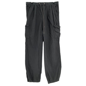 James Perse Relaxed Black Pleated Cargo Pants Size 2
