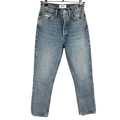 Agolde High Rise Straight Light Blue Riley Denim Jeans Size 24