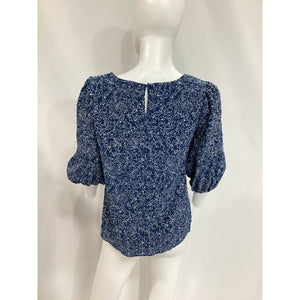 Hatch 'The Juliet' Blue Floral Top Size 0