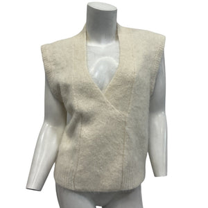 Rta Soft Ivory Maisie Sweater Vest Size S