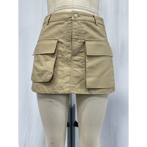 Aexae Beige Viscose Mini Skirt Size XS