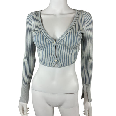 John Elliott Ribbed Sky Piper Cardigan Size 0