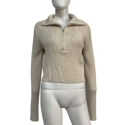 Tularosa Ribbed Beige Lovelle Sweater Size M