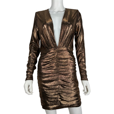 Ramy Brook Metallic Brown Willow Dress Size 6