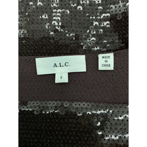 A.L.C. Sequin Dark Brown Victoria Top Size S