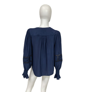Ramy Brook Embellished Blue Noa Size XS Blouse