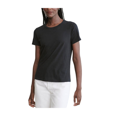 Jenni Kayne Essential Black Cotton Slim Tee Size XS