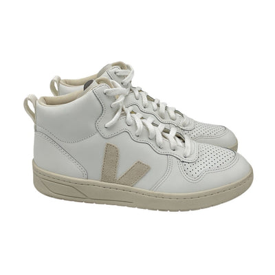 Veja Minimalist White V-15 Mid Sneakers Size 8