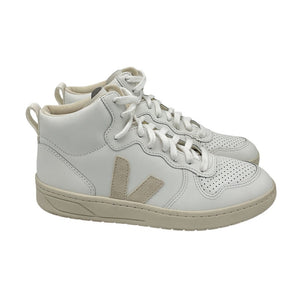 Veja Minimalist White V-15 Mid Sneakers Size 8