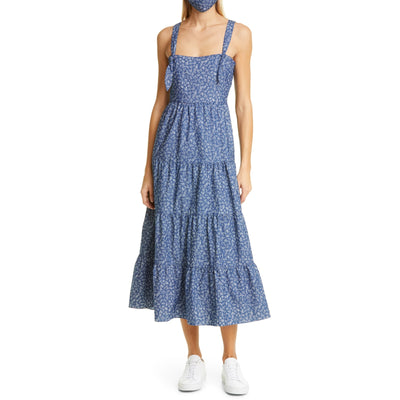 Likely Floral Blue/White Kimber Maxi Dress Size 8