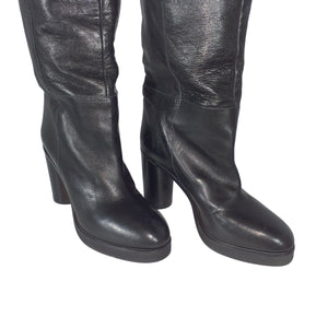 Isabel Marant Sleek Black Lurna Over-The-Knee Boots Size 39 EU / US 8.5