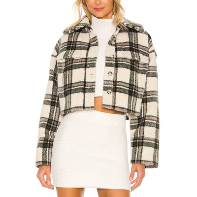 Tularosa Plaid Green Multi Josie Coat Size S