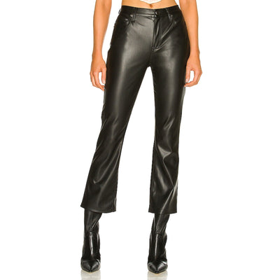 Pistola 'Lennon' High Rise Cropped Black Faux Leather Boot Pant Size 28