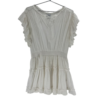 Misa Los Angeles Eyelet White Sarika Dress Size M