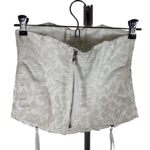 For Love & Lemons Floral White Lilibet Corset Top Size XS