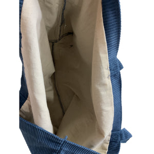 Sézane Corduroy Blue Tote Bag