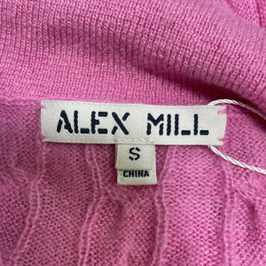 Alex Mill Pink Mini Cable Cardigan Size S