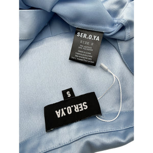 Ser.o.ya Satin Blue Zucker Shirt Size S