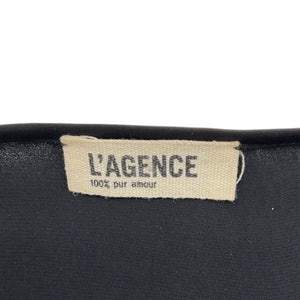 L'agence Embellished Black Sheer Panel Top Size XS