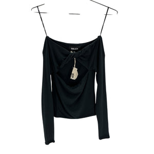 Ser.O.Ya Draped Black Artemis Top Size XS
