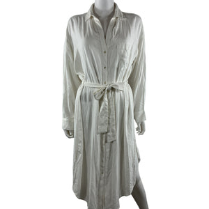 Lspace Belted White Barcelona Shirtdress Size M / L