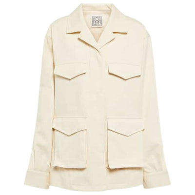 Toteme Utility Beige Cotton Twill Jacket Size 32 EU