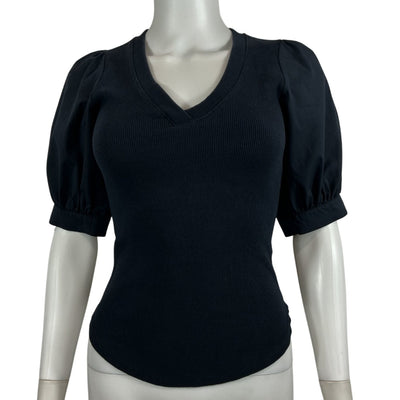 Cinq à Sept Puff-Sleeve Blue Amaya Top Size XS