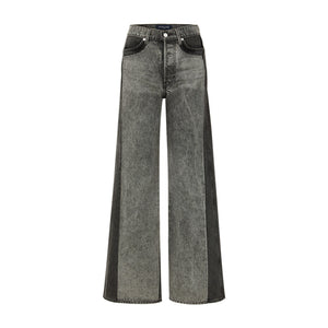 Veronica Beard Two-Tone Black Taylor Denim Jeans Size 30