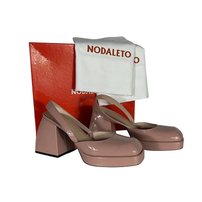 Nodaleto Patent Blush Bulla Jones Slingback Pumps Size IT 39 / US 9