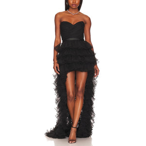Lovers And Friends Ruffled Black Elsa Dress Size M NWT