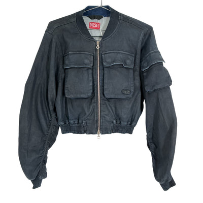 Diesel Cropped Blue Khlo Jacket Size XXS