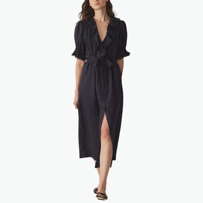 Dôen 'Harriette' Blue Ramie Dress Size XL