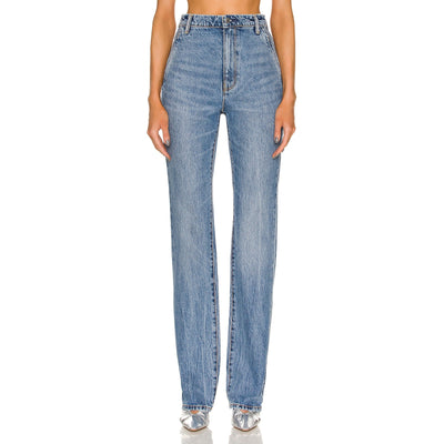 Alexander Wang Blue Stacked Straight Denim Jeans Size 25
