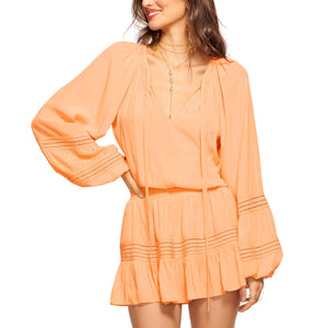 Ramy Brook Tiered Orange Kurt Mini Size XS Dress