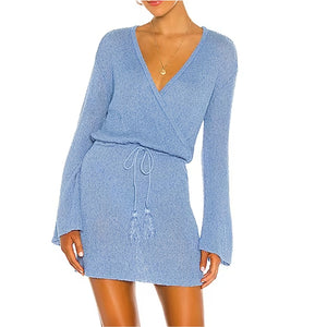 Lspace Cozy Blue Topanga Dress Size XL