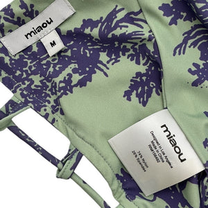 Miaou Printed Teal Toile Corset Top Size M