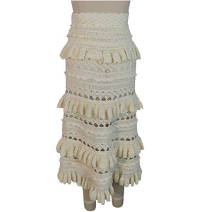 Zimmermann Crochet Ivory Waverly Skirt Size 0 / XS