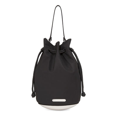 Alexander Wang Sleek Black Dome Mini Nylon Bucket Bag