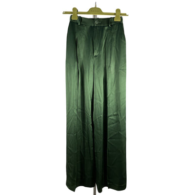 Lapointe Satin Green Wide Leg Pants Size 0 US