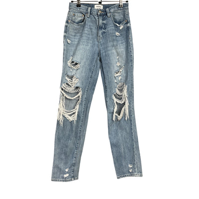 Pistola Distressed Blue Presley Straight Denim Jeans Size 25