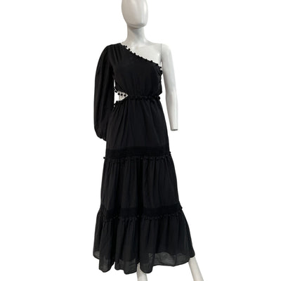 Cami Nyc Asymmetric Black Olympia Maxi Dress Size XS