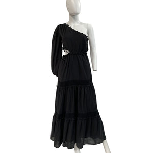 Cami Nyc Asymmetric Black Olympia Maxi Dress Size XS
