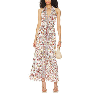 Cleobella Bohemian White Floral Multi Evangeline Dress Size S