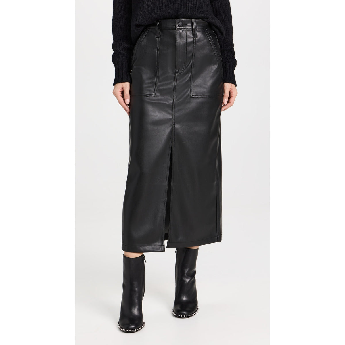 Pistola Sleek Slate Black Alice Utility Skirt Size 27 NWT