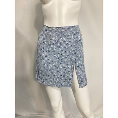 Reformation 'Margot' Blue Floral Skirt Size 8