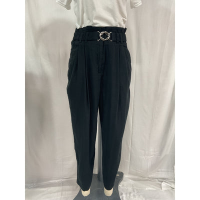 Derek Lam 'Atto' Black Belted Paperbag Pants Size 6