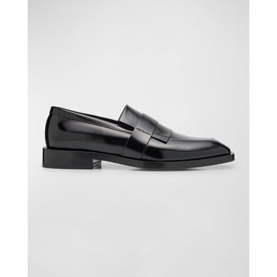 Stuart Weitzman Brushed Black Royce Kiltie Loafers Size 9.5
